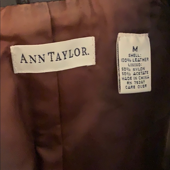 Ann Taylor brown leather vest - Picture 3 of 3